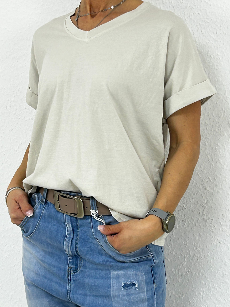 Miniaturbild: Kurzarmshirt "Clean“ beige