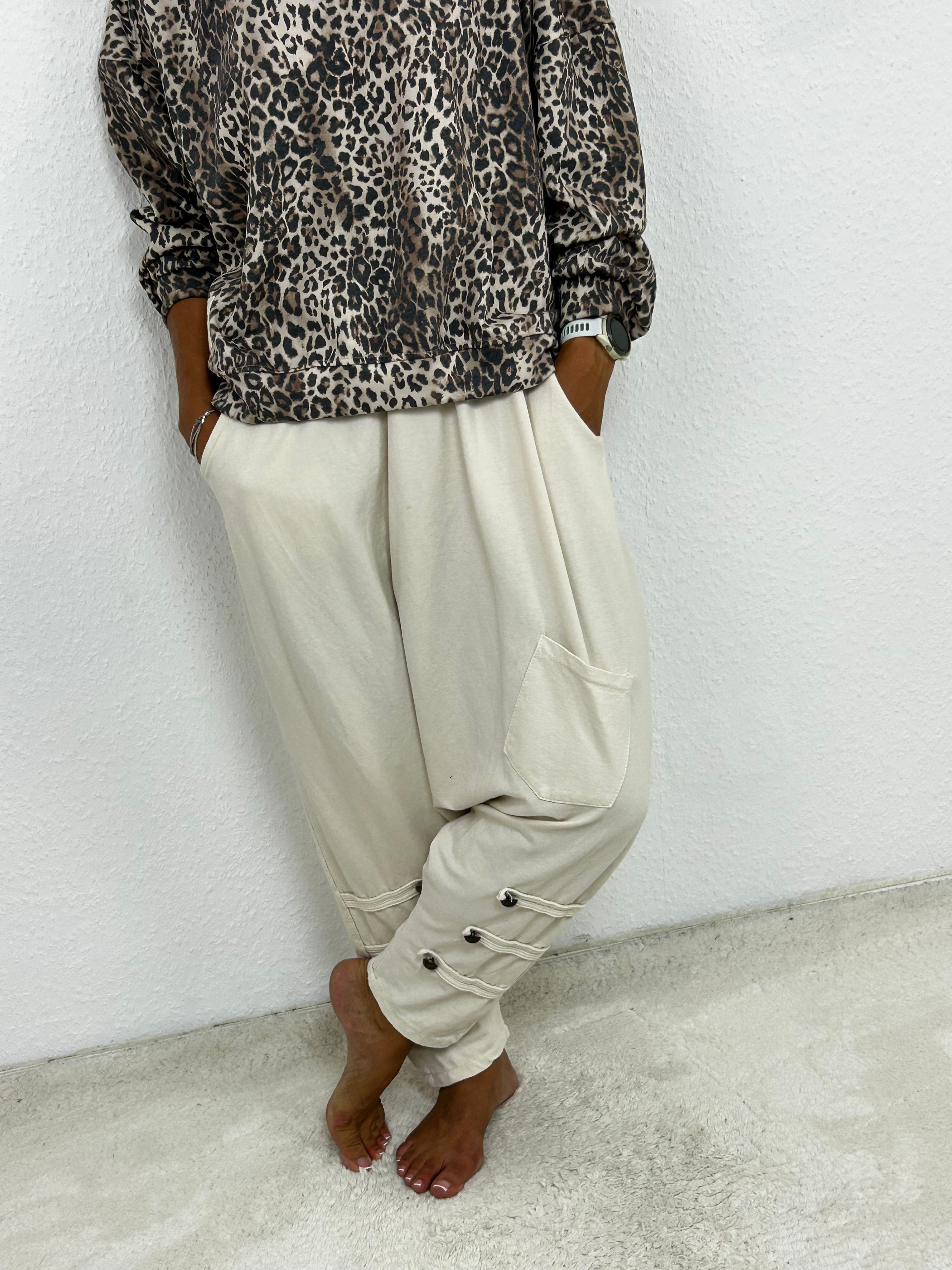 Harems-Hose „Sweaty" creme-beige