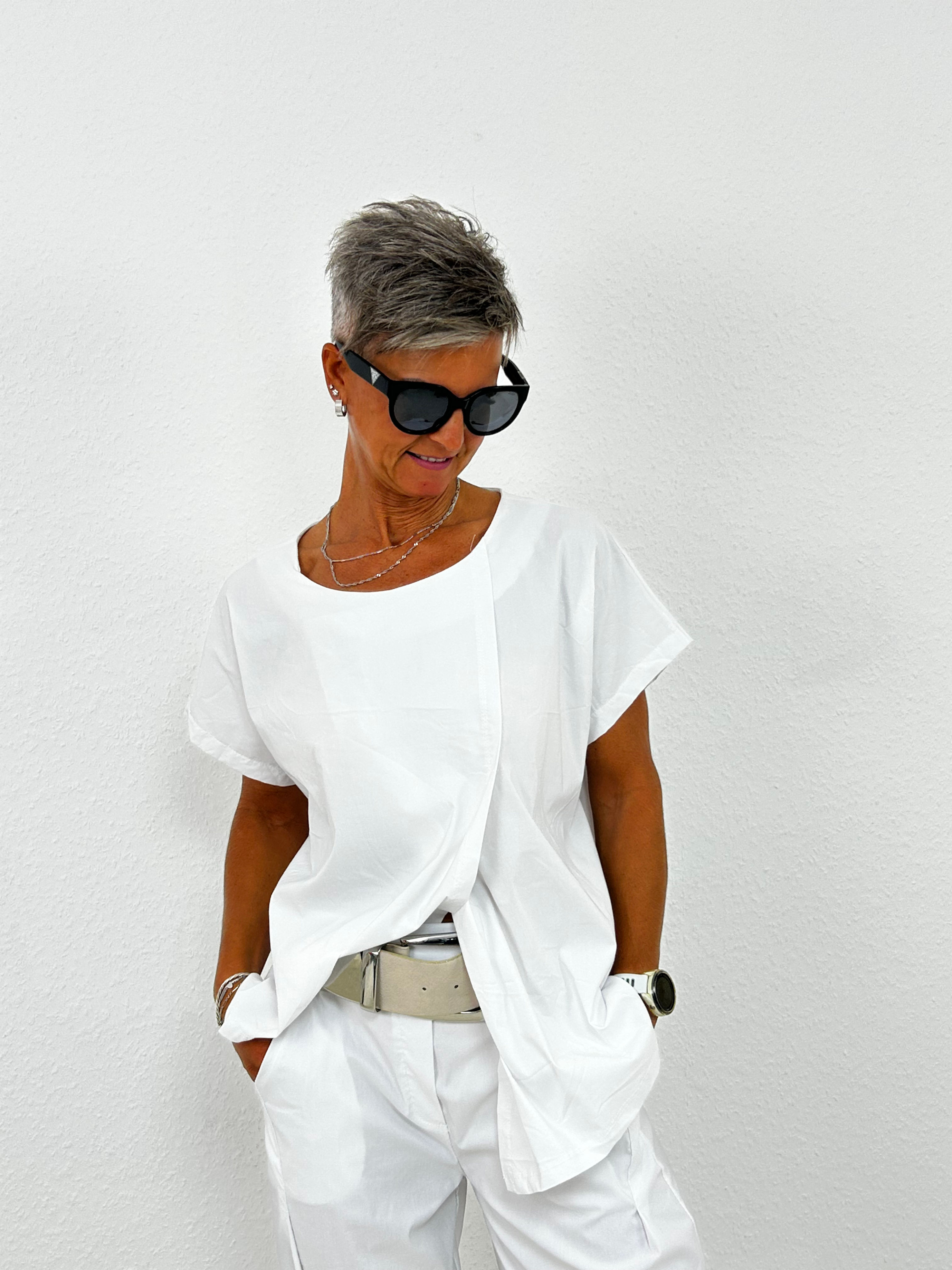 Blusen-Shirt "Amber" weiß