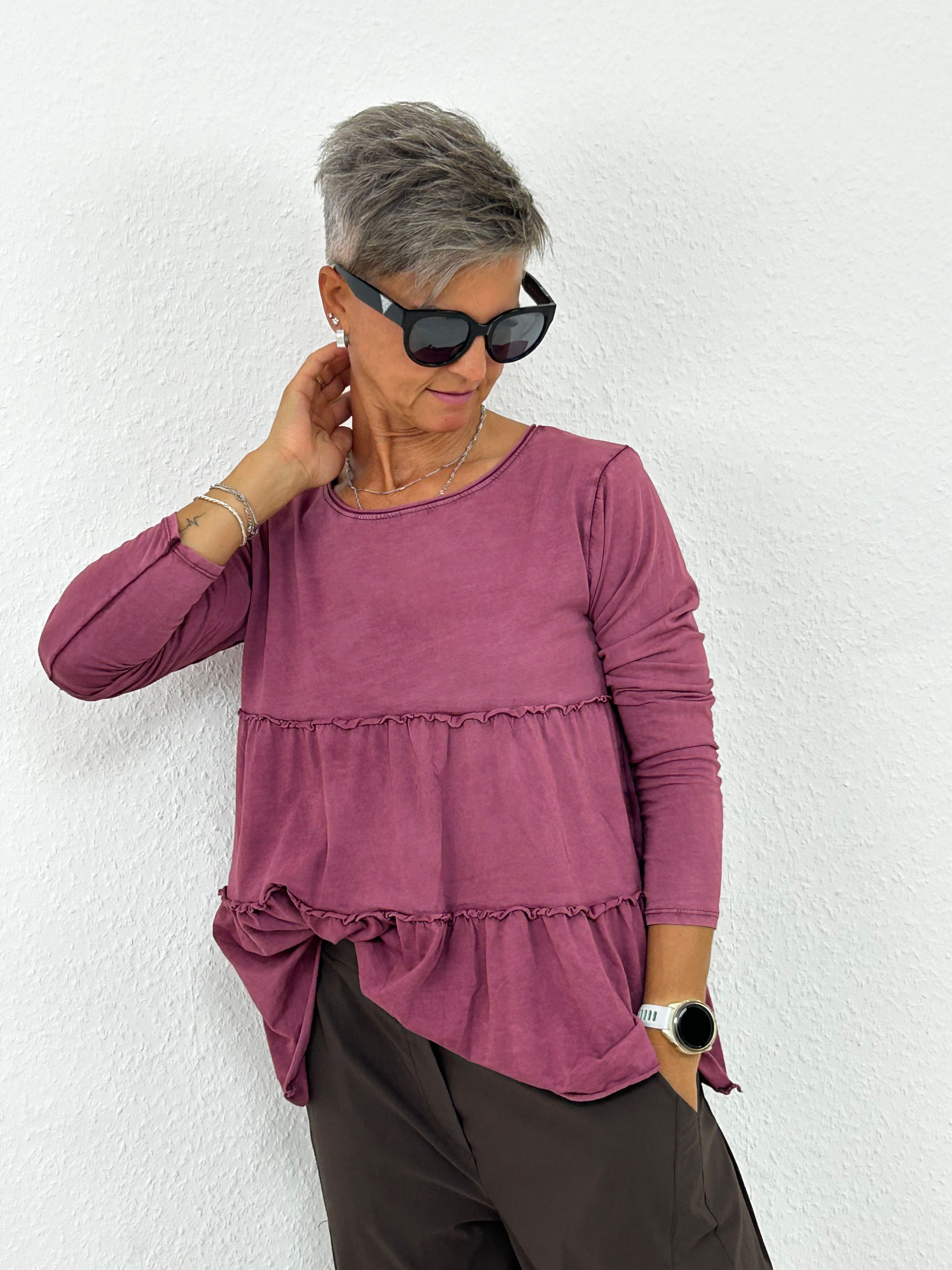 Verspieltes Shirt "Lissy" bordeaux