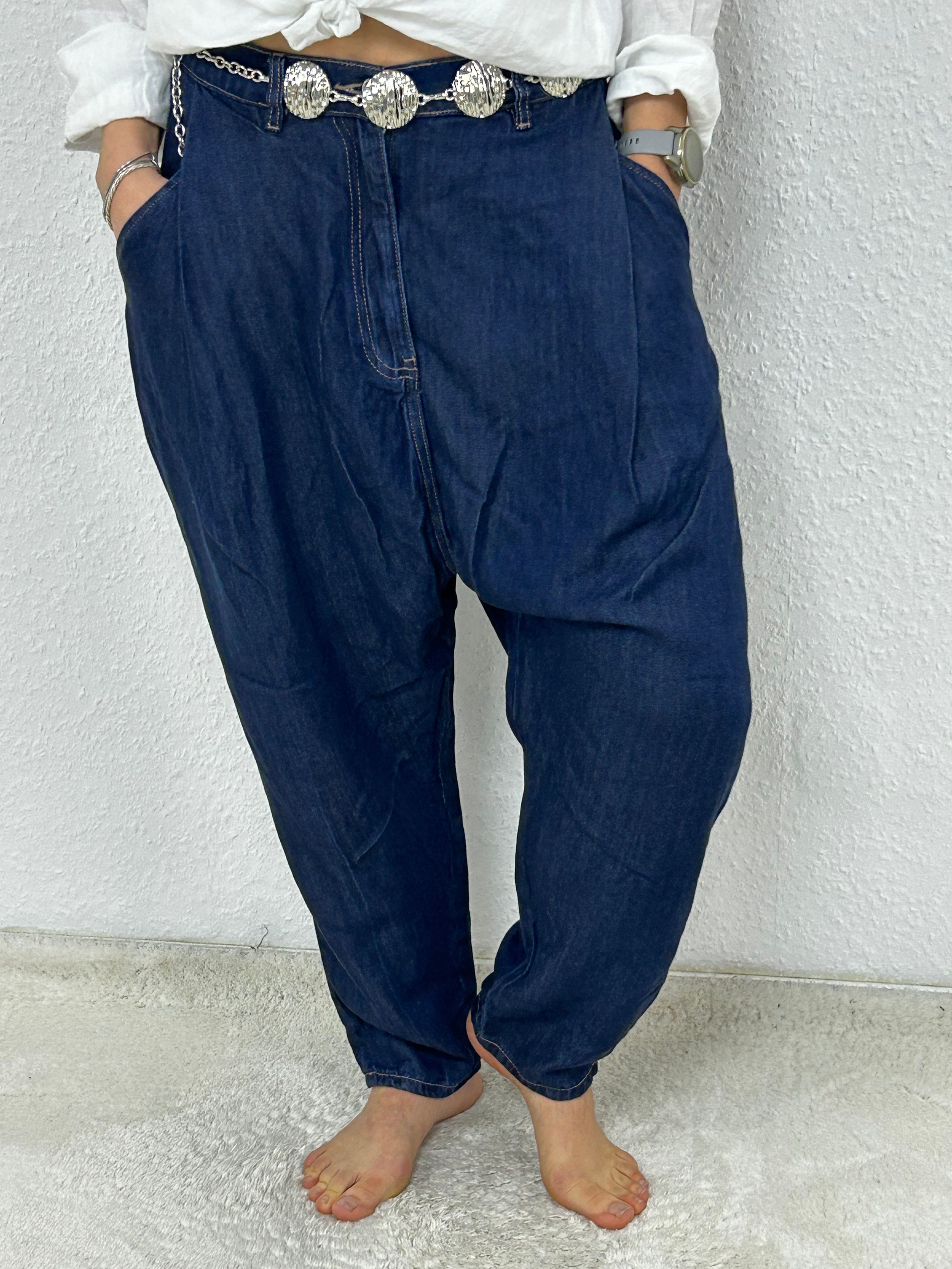Baggyhose „Jieny" dark denim