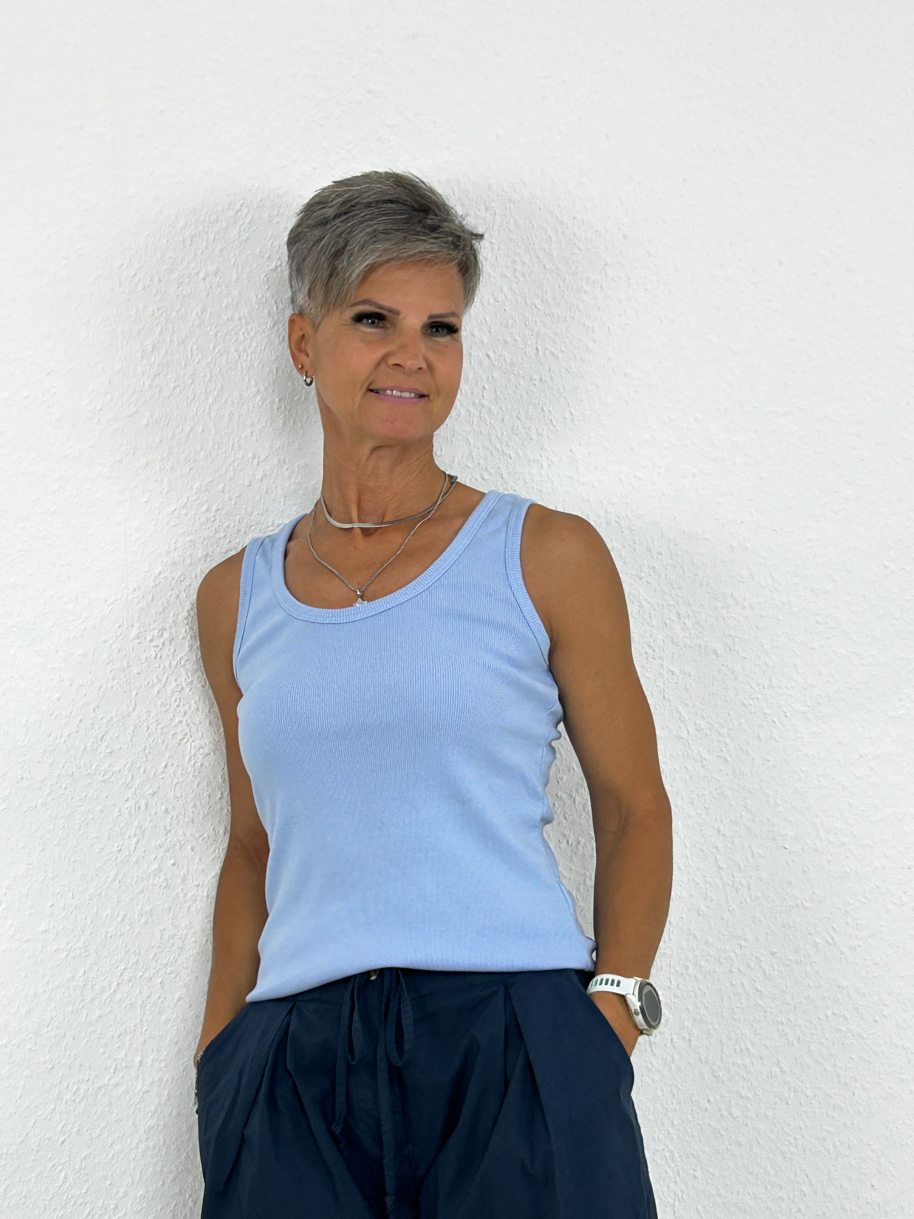 Top "Asa" hellblau
