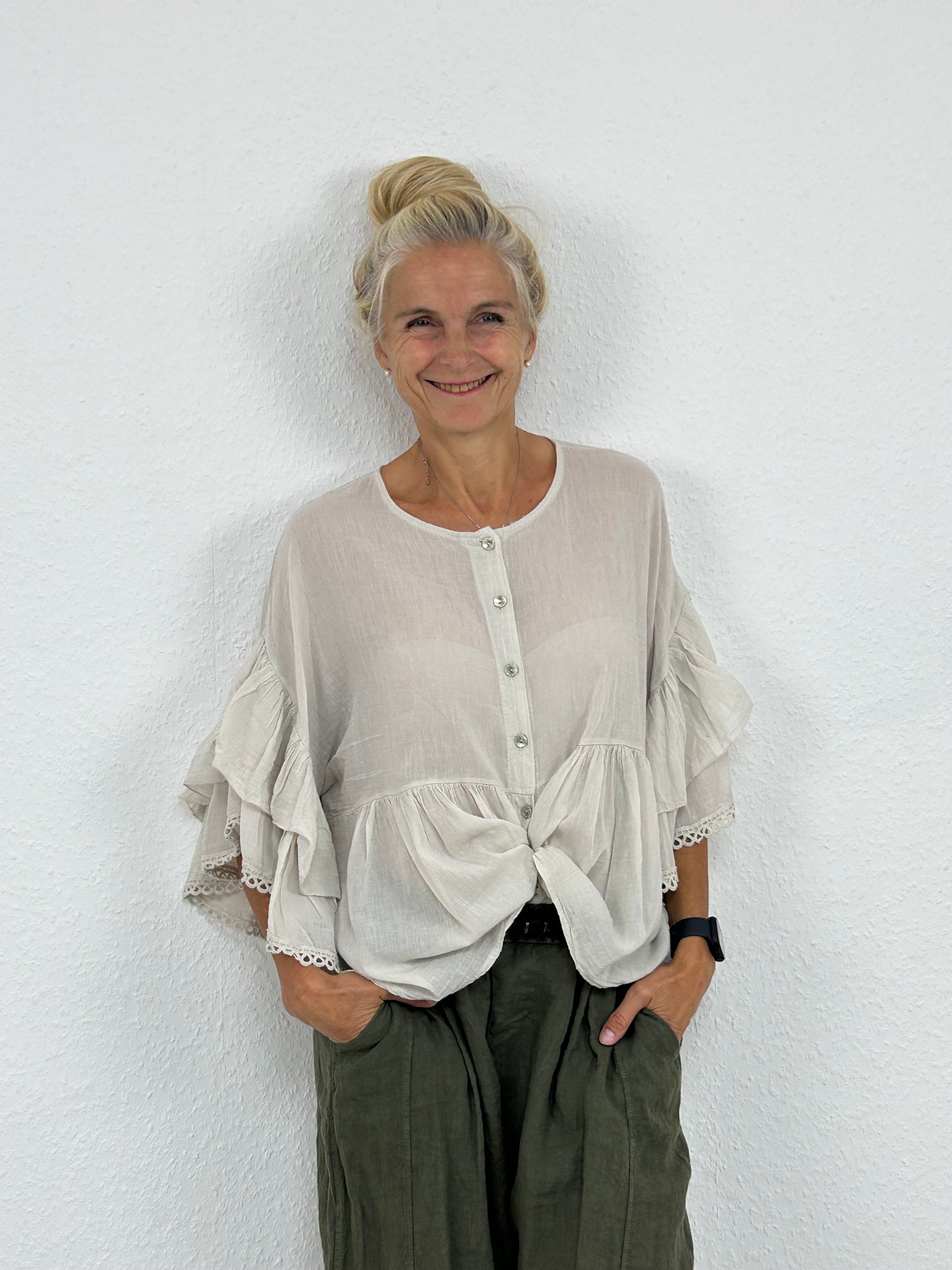 Bluse „Nina“ Beige