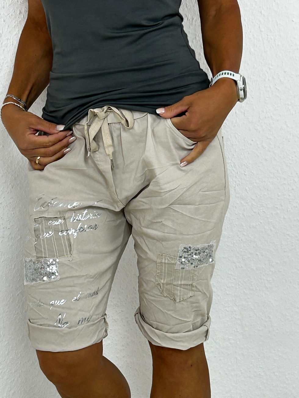 Miniaturbild: Kurze Jogpants "Tengo" beige
