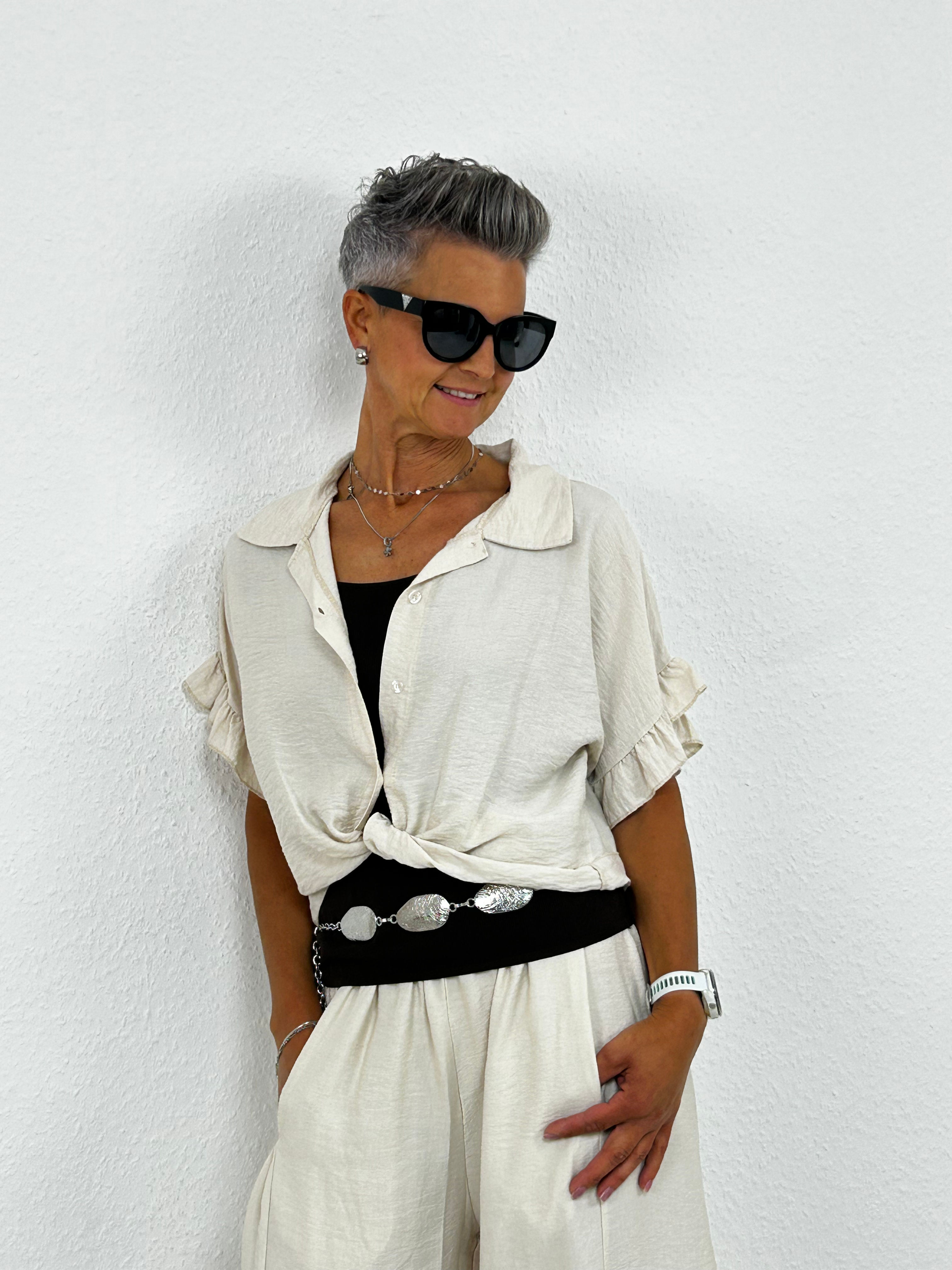 Bluse „Rya" beige