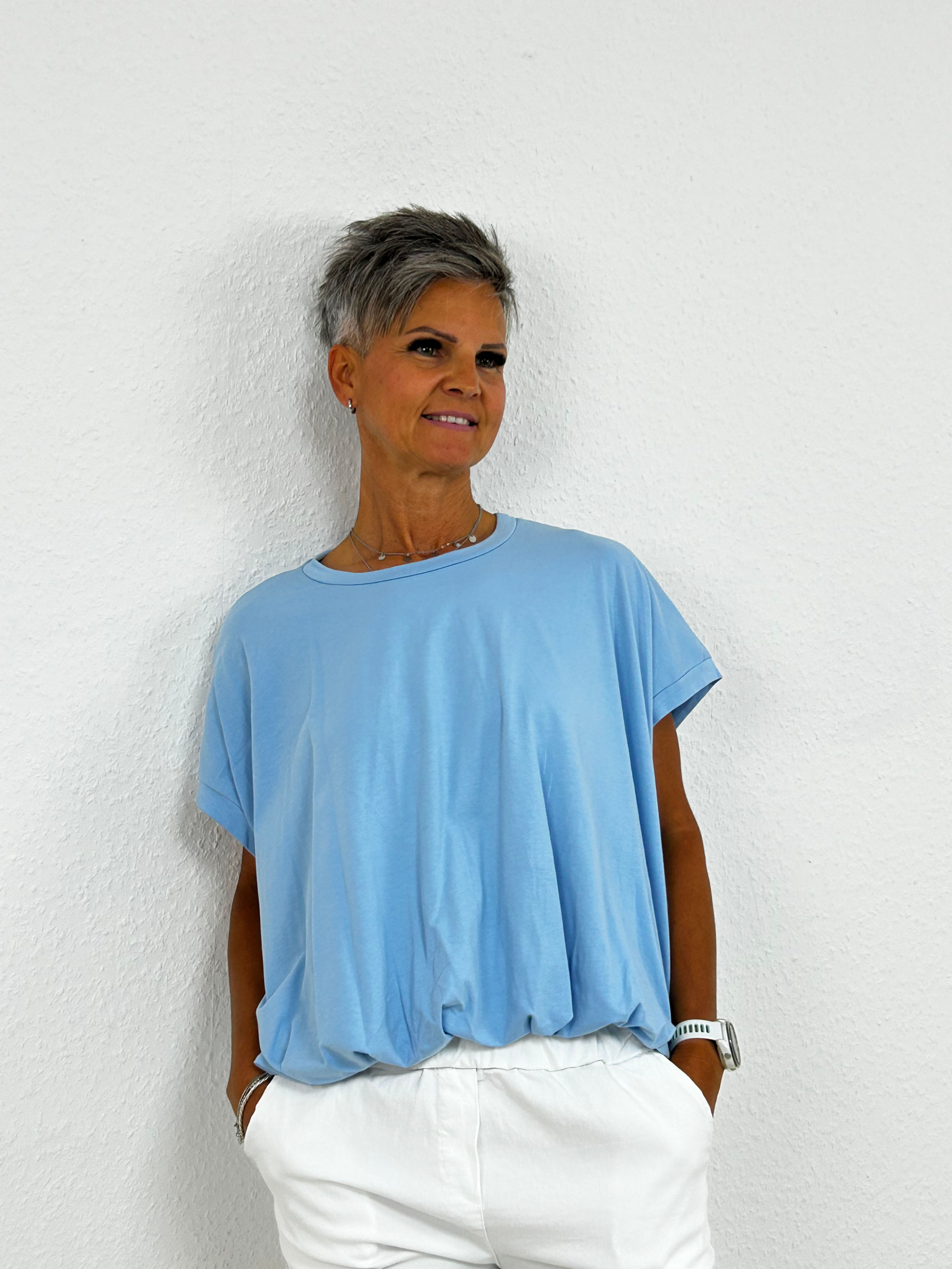 Ballon T-Shirt "Fryl" hellblau