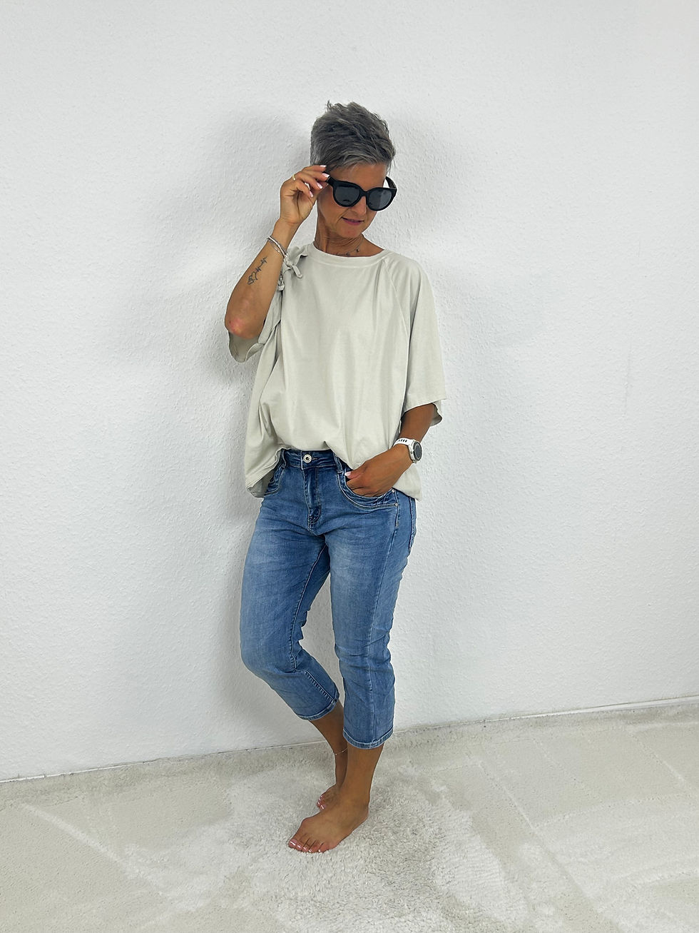 Miniaturbild: Capri Hose "Ada" light denim