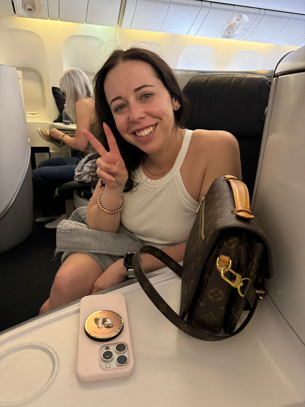 Enjoying the flight with Alex's positive vibes and a warm smile. 🛫😊