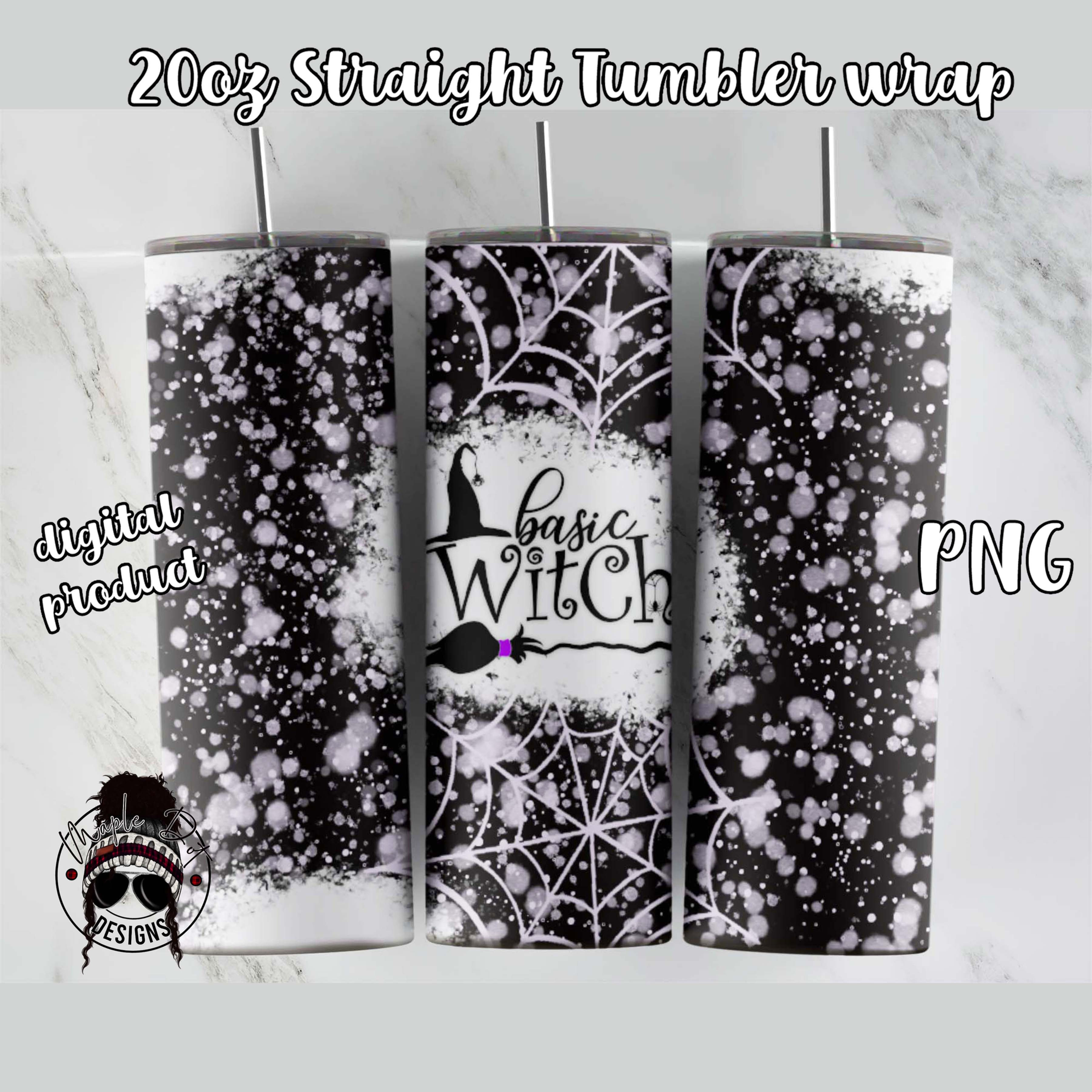 Basic Witch Powerwash Halloween Tumbler Wrap - 20oz Straight Tumbler Sublimation