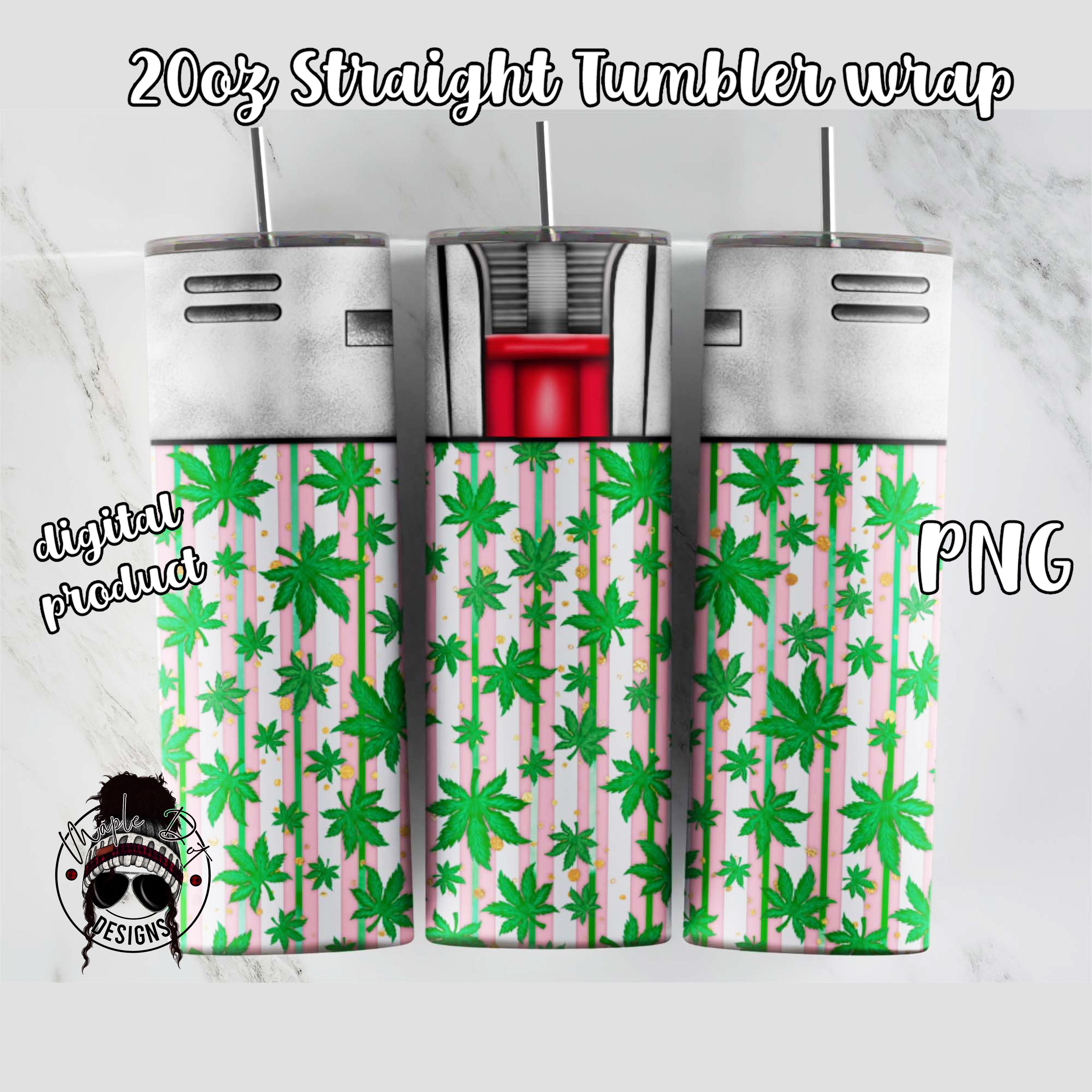 Weed Lighter Tumbler Wrap Design | 20oz Tumbler Sublimation