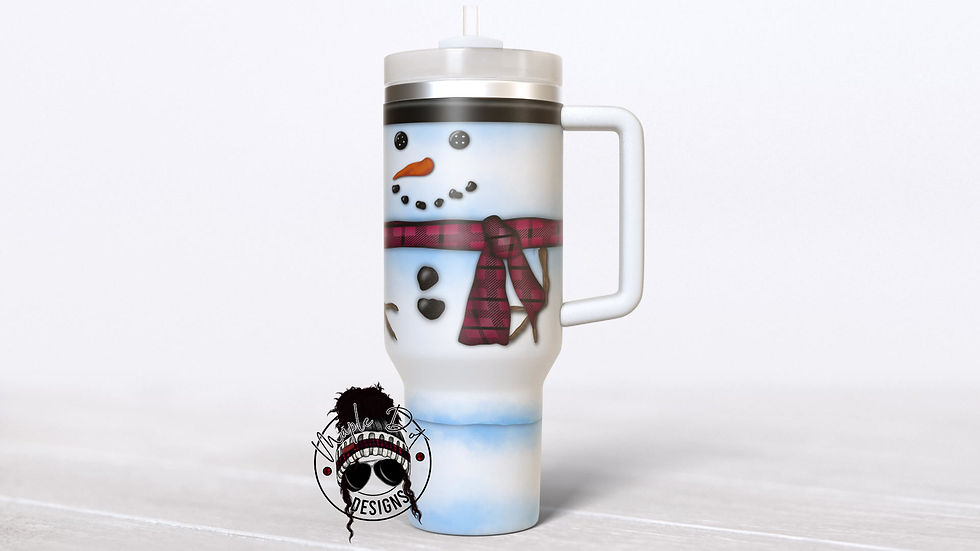 Thumbnail: Snowman 40oz Tumbler Wrap | Tumbler Sublimation