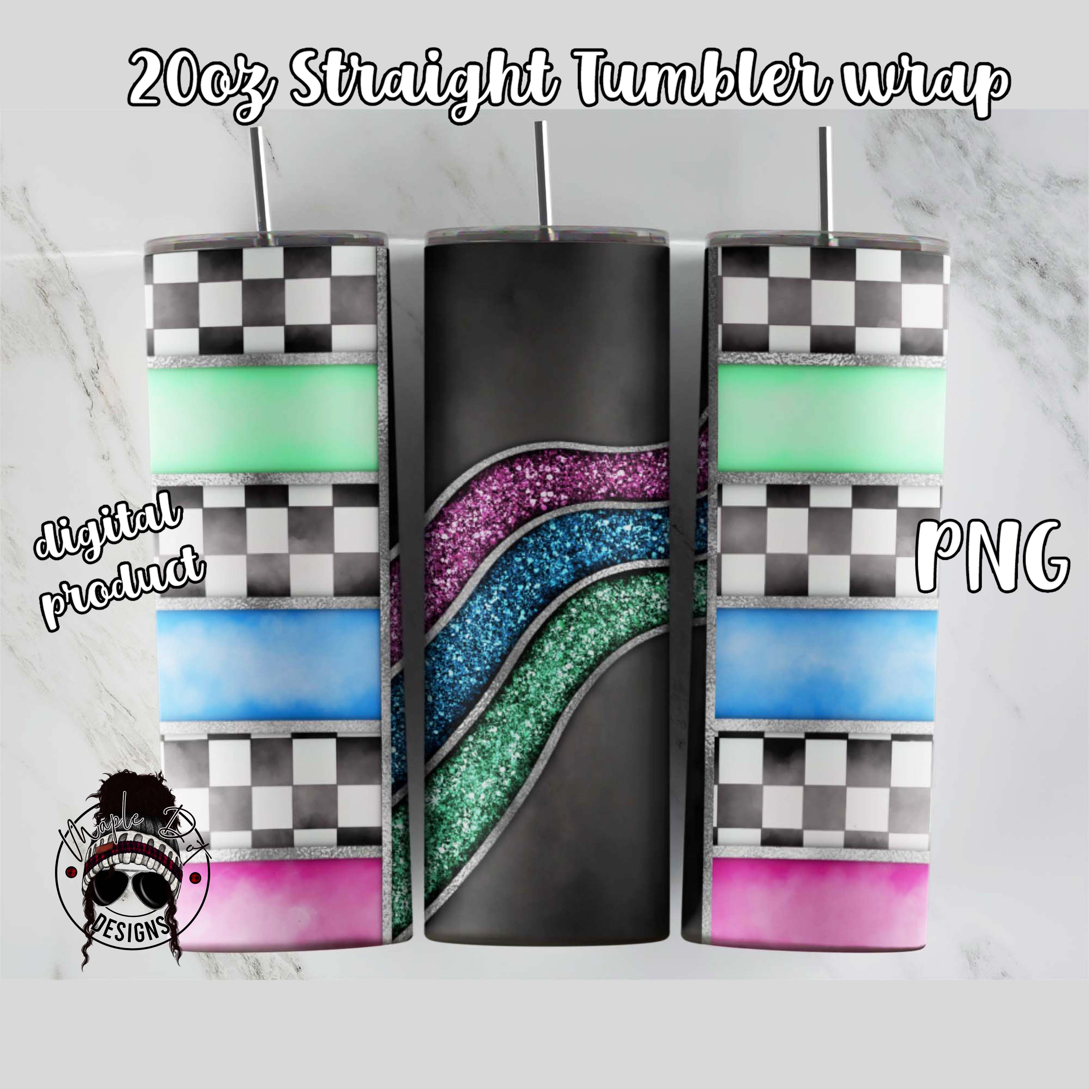 Checkered Wave  Tumbler | 20oz Tumbler Design