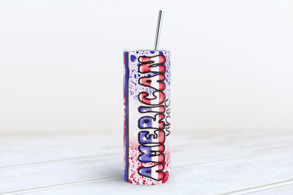 Thumbnail: American Vibes Tumbler Wrap | 20oz Straight Tumbler Sublimation