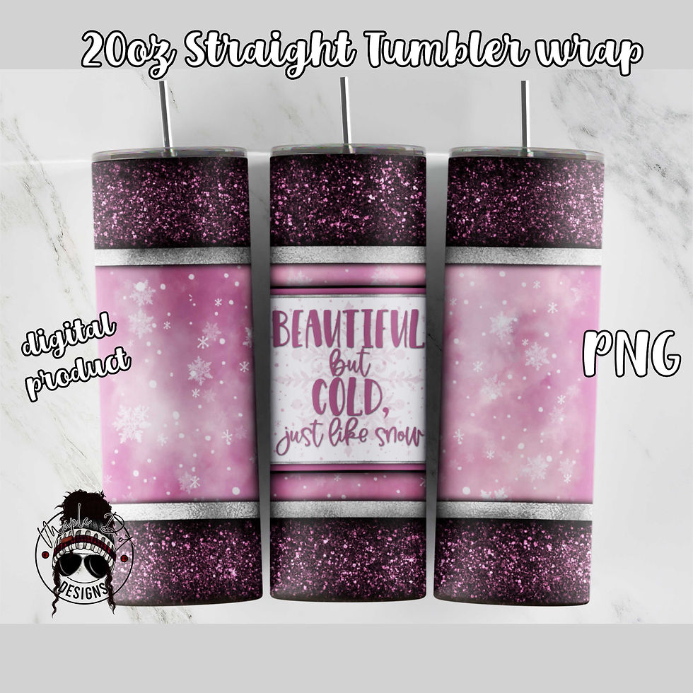 Thumbnail: Beautiful But Cold Tumbler Wrap | 20oz Straight Tumbler Sublimatio