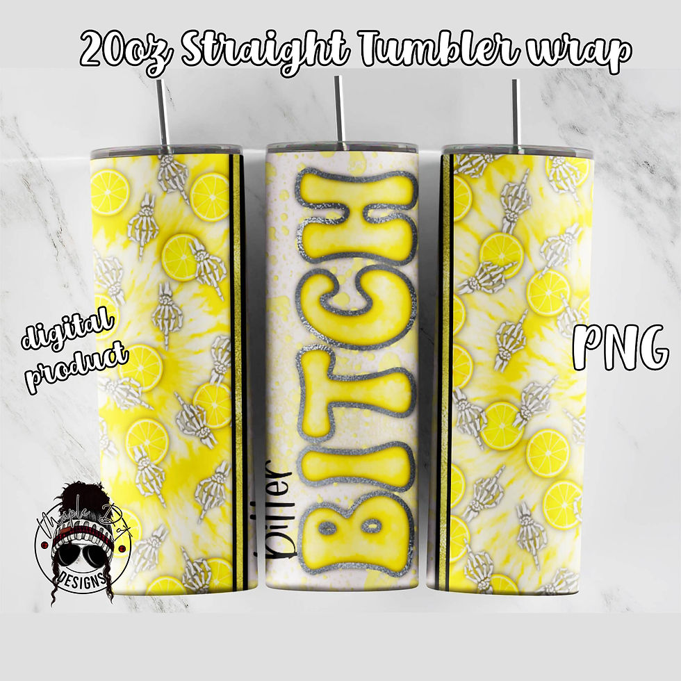 Thumbnail: Bitter Bitch Tumbler Wrap | 20oz Straight Tumbler Sublimation
