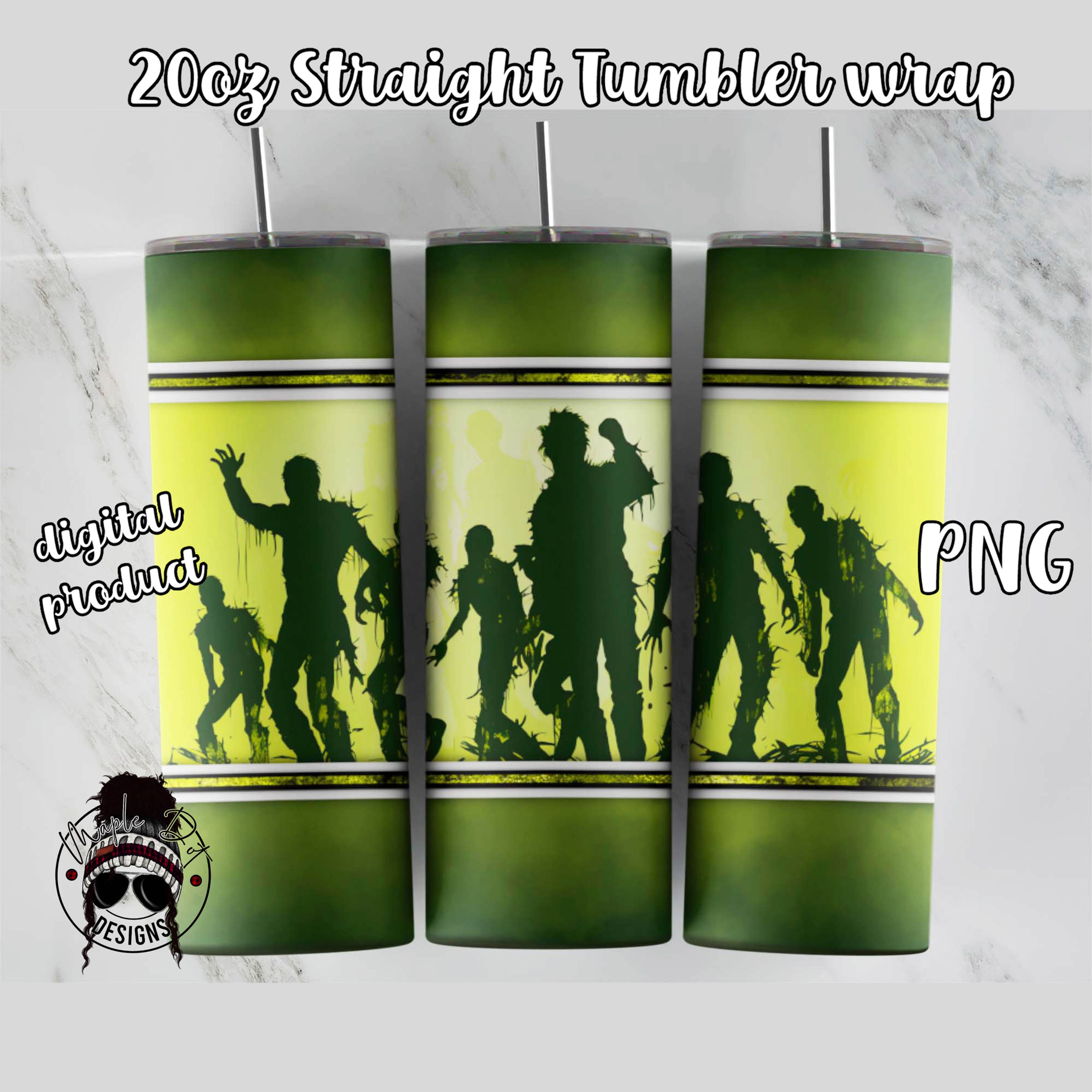 Zombie Tumbler Wrap | Tumbler Sublimation File