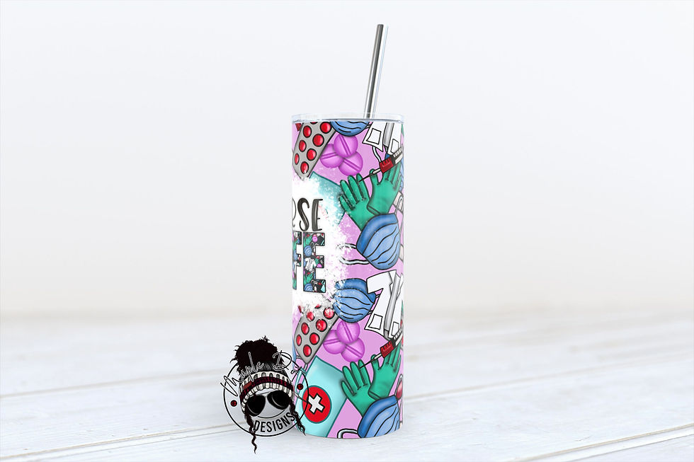 Thumbnail: Nurse Life Tumbler Wrap - 20oz Straight Tumbler Sublimation
