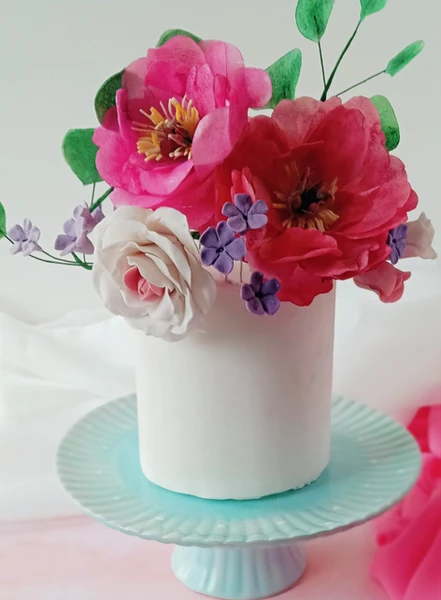 Flores de azúcar y wafer paper para decorar tortas