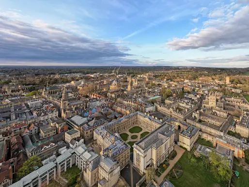 panorama view of Oxford University in UK