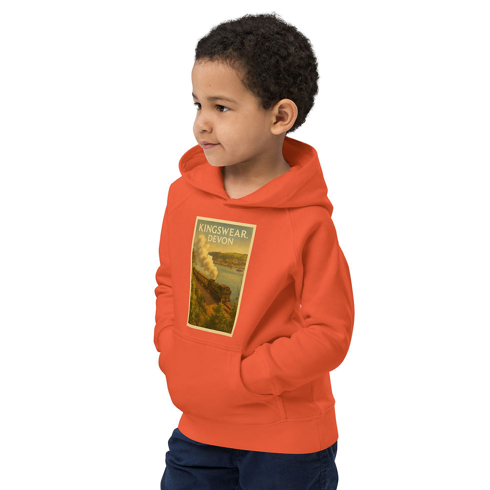 Thumbnail: Kingswear Train - Kids eco hoodie