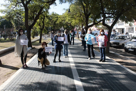 Docentes y Jubilados protestan en Villa del Rosario