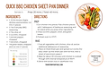 Quick BBQ Chicken SheetPan Dinner I Transform Your Table Nutrition and Wellness