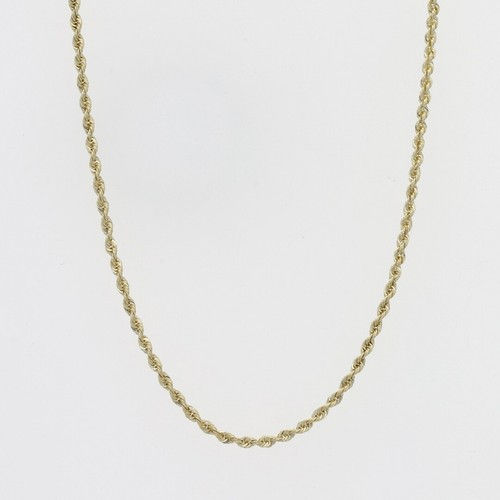 Thumbnail: .44ct Natural Round Brilliant Diamond Solitaire Pendant & 14K Gold Rope Chain