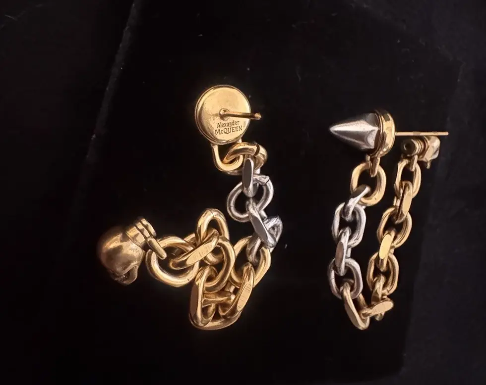 Thumbnail: Alexander McQueen Gold & Silver-toned Earrings