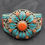 Thumbnail: Vintage Old Tibeten Silver Bangle Bracelet With Natural Turquoise & Coral