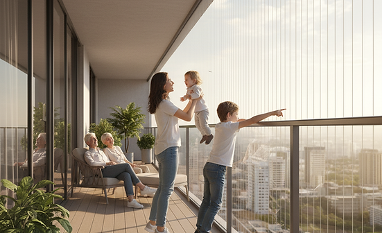 invisibel grill for balcony