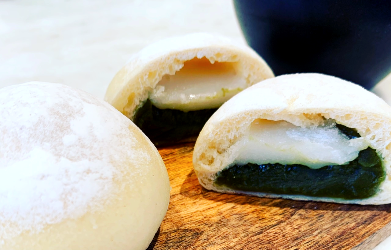 静岡抹茶白餡パン
