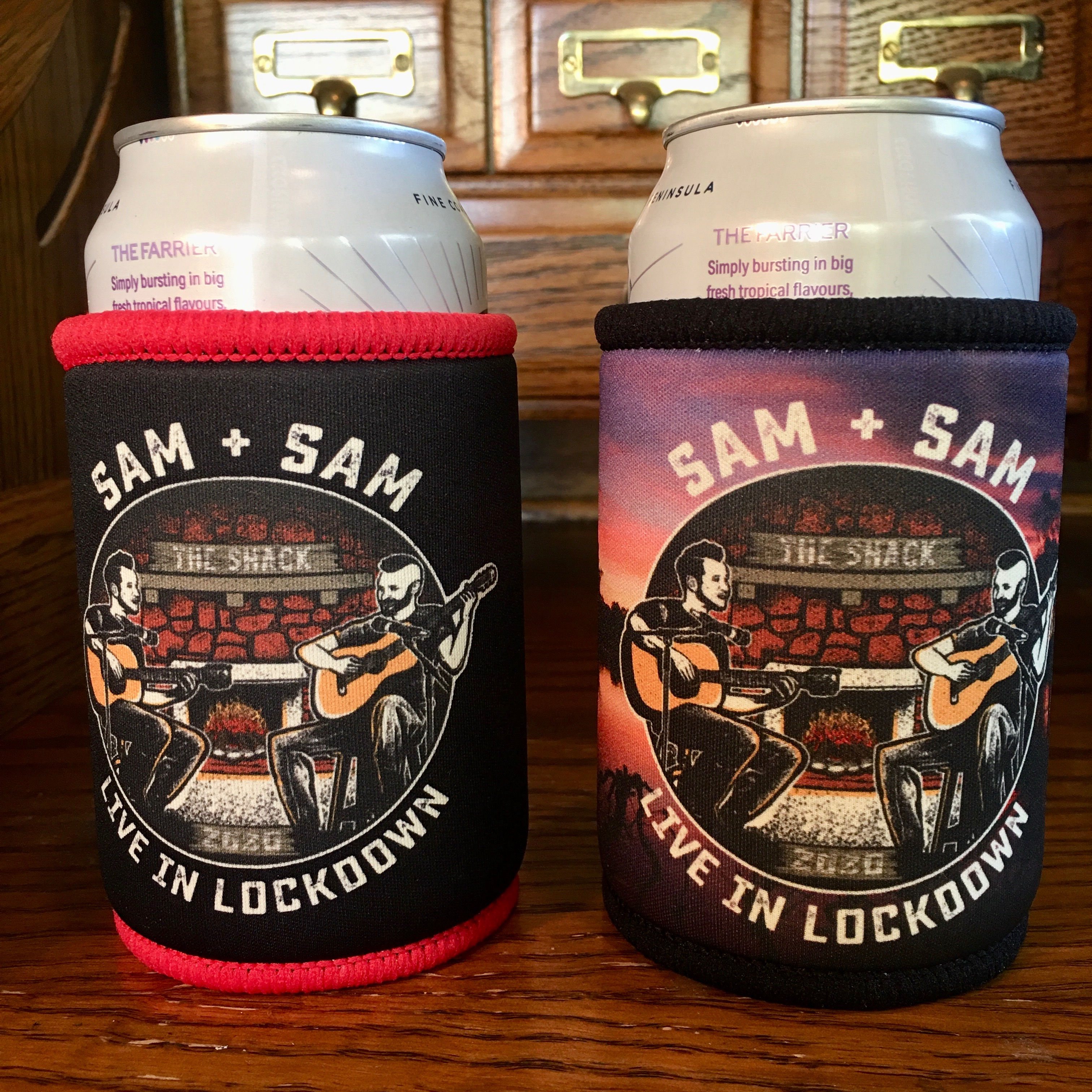 2 pack of LIVE in Lockdown Stubby Holders