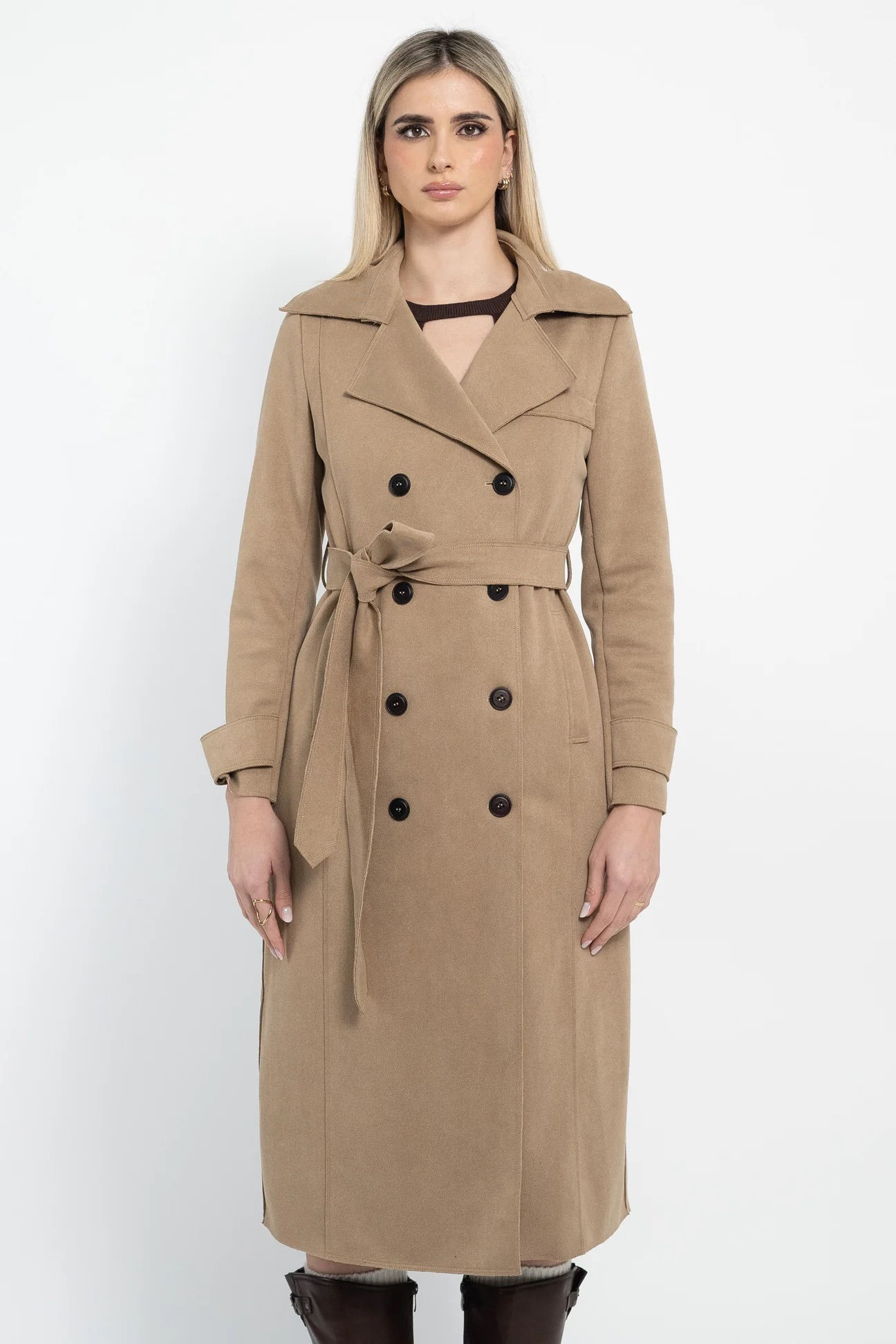 Trench camoscio diagonale