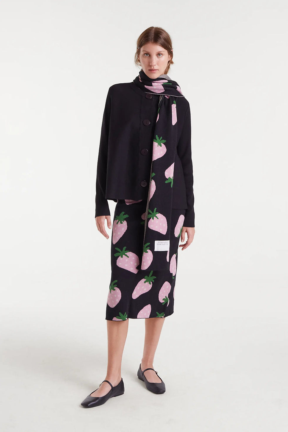 Miniatura: Gonna in maglia jacquard con morango 