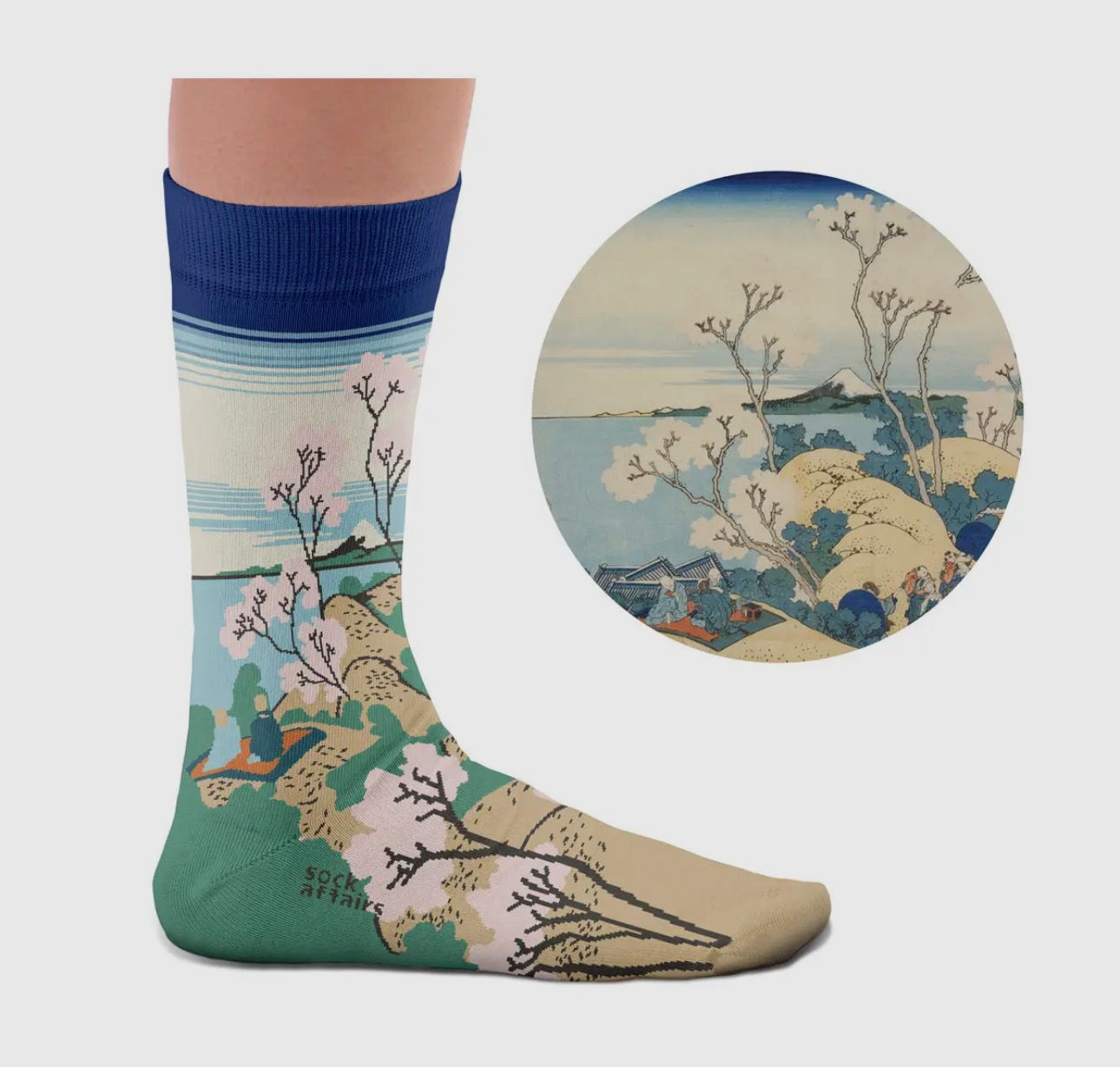 “Hokusai”Monte Fuji- socks-donna-americana