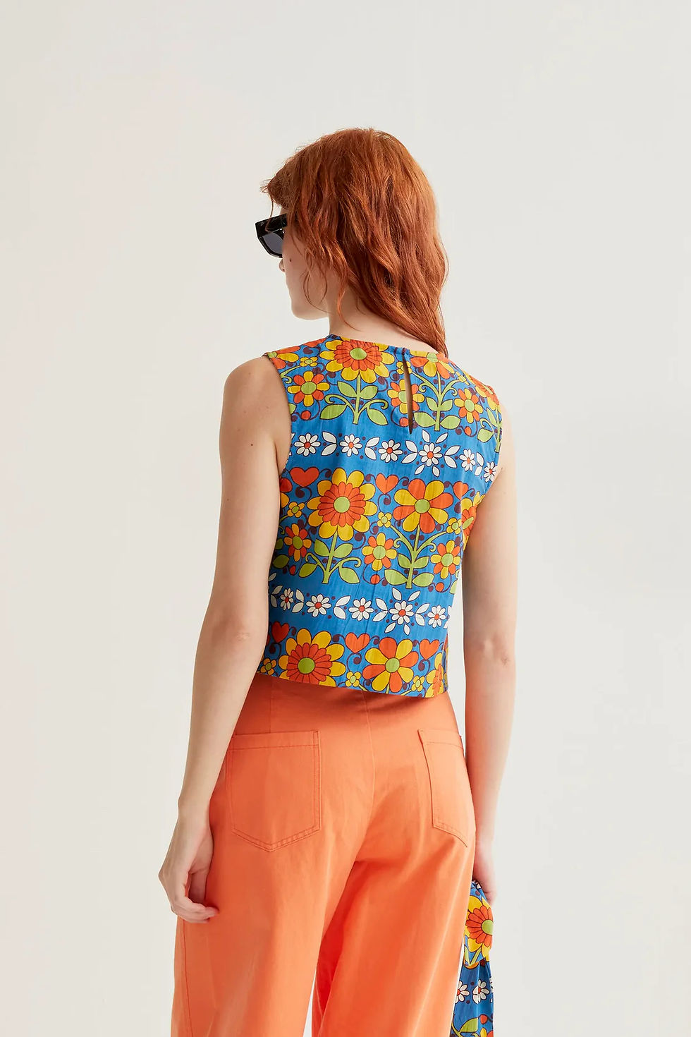 Miniatura: Top  100% cotone con stampa garden