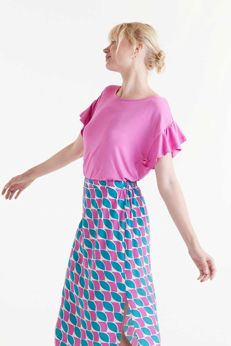 Miniatura: Maglia maniche corte rosa
