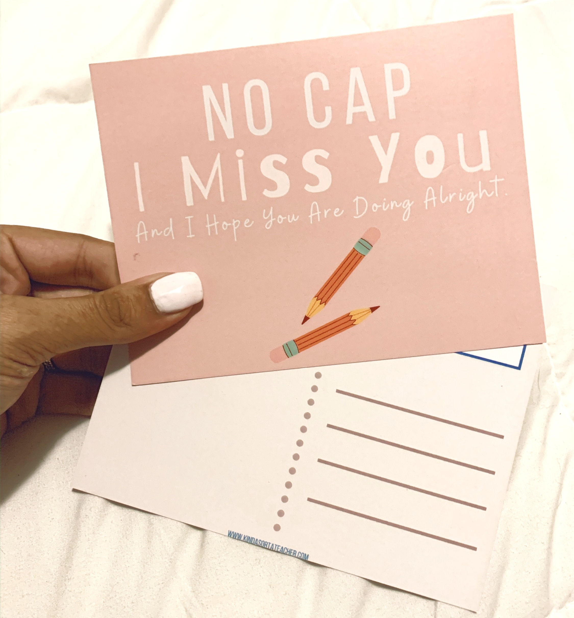 No Cap I Miss You Postcards