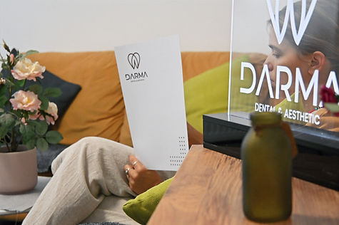 Patient in waiting room DARMA DENTAL Clinic