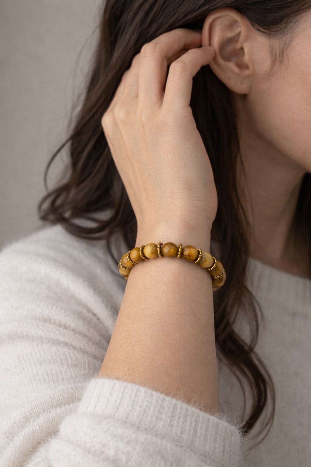 Bracelet Oeil De Tigre Doré