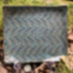 Rectangle Blue Circles Plate