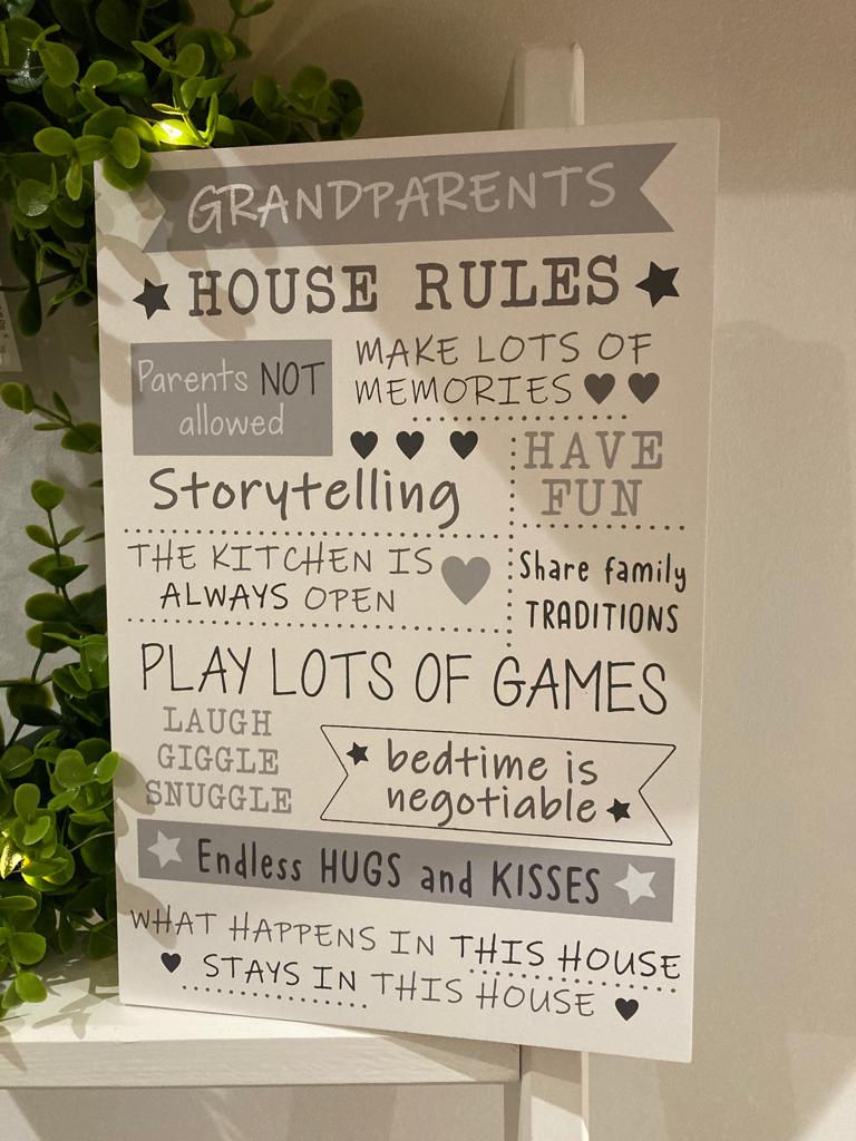 Grandparents House Rules