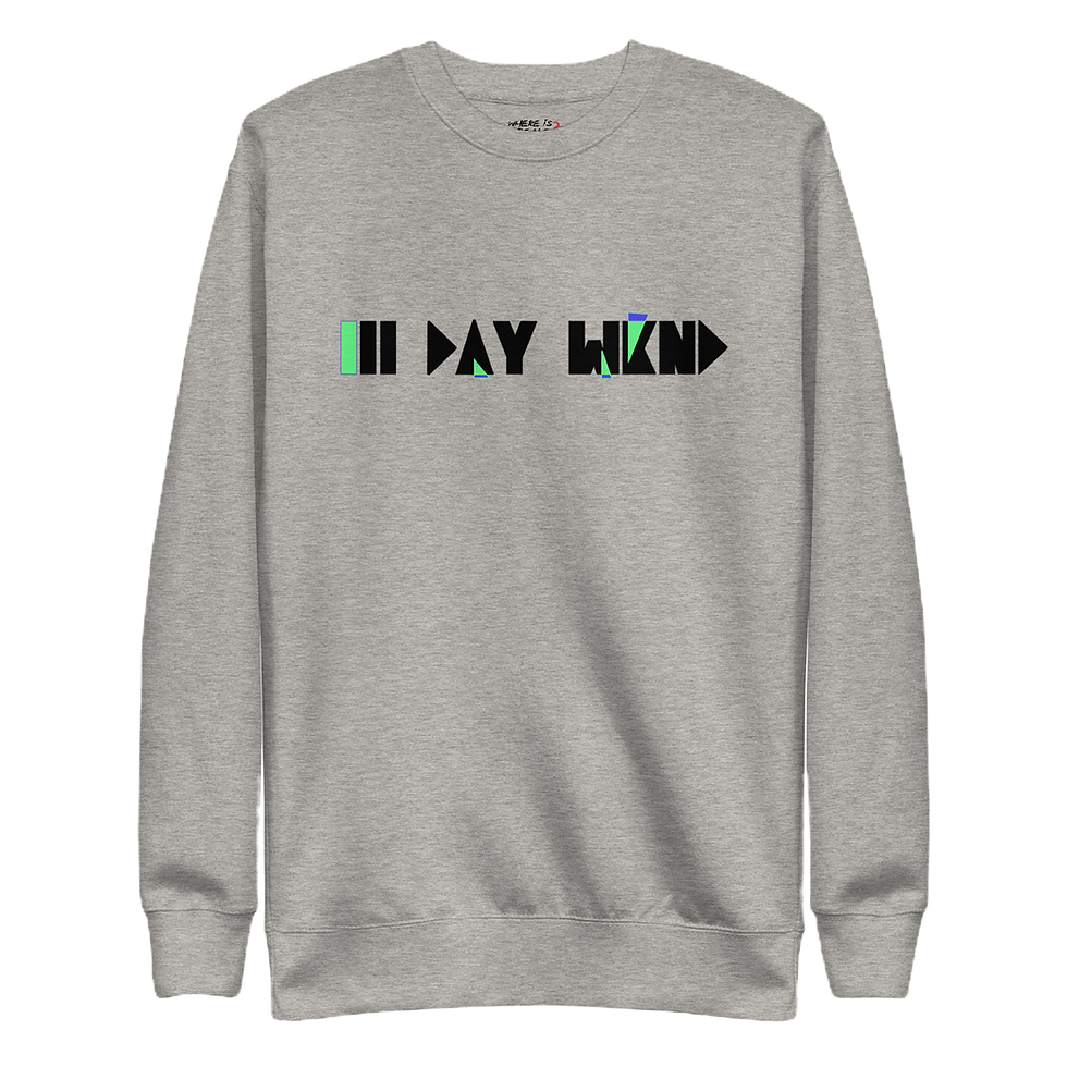 III DAY WKND CrewNeck SweatShirt - GREY
