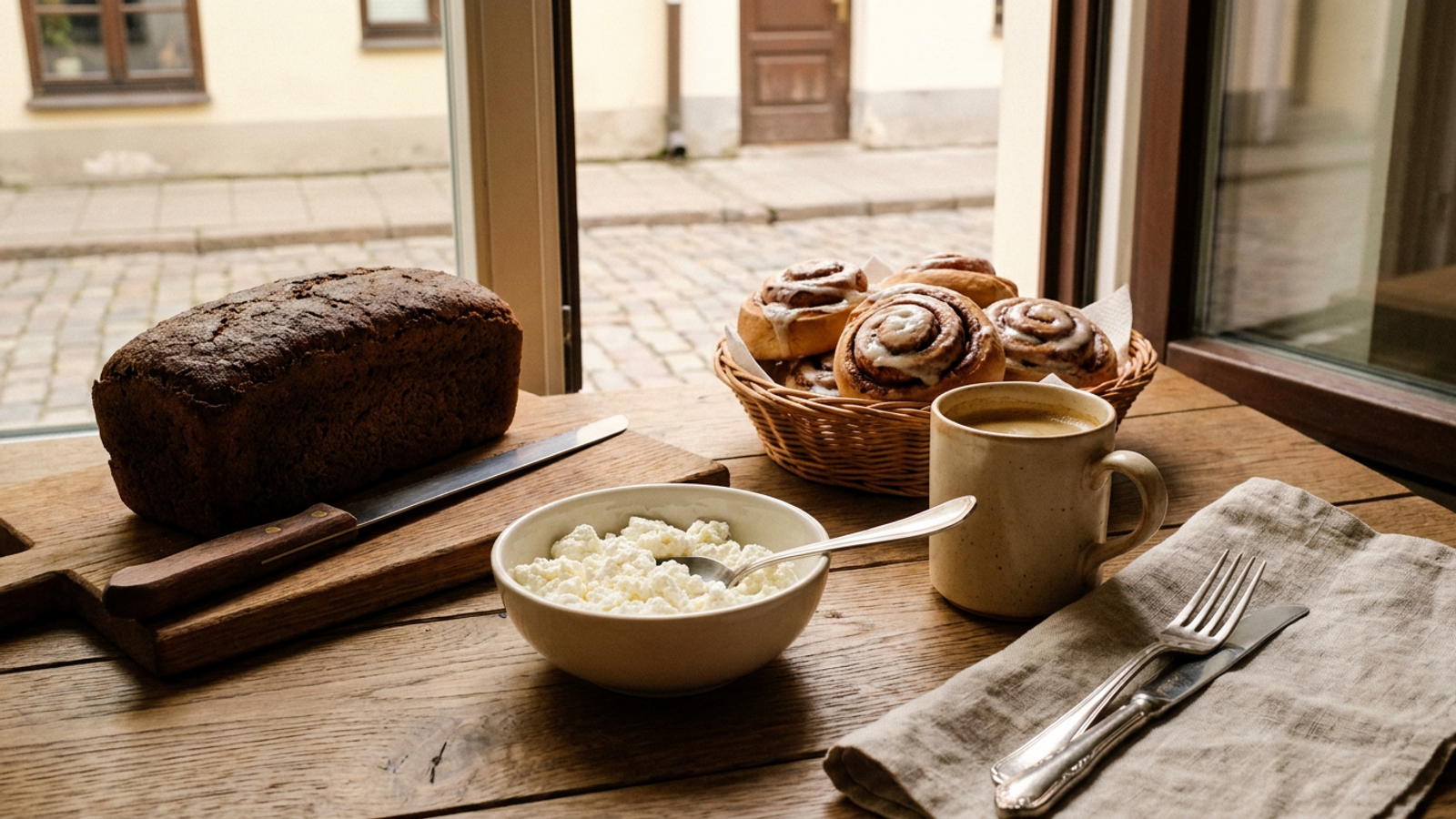 Breakfast in Vilnius, Lithuania