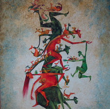 ça grouille à chaque étage 50x65cm