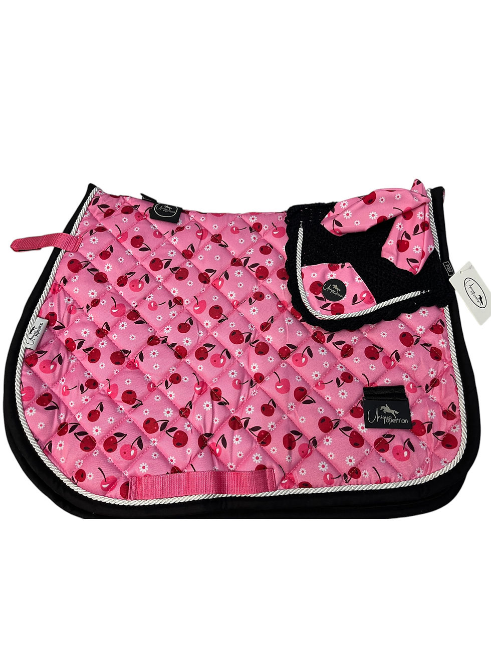 Thumbnail: Saddle Pad Set Cherry & Daisy Design
