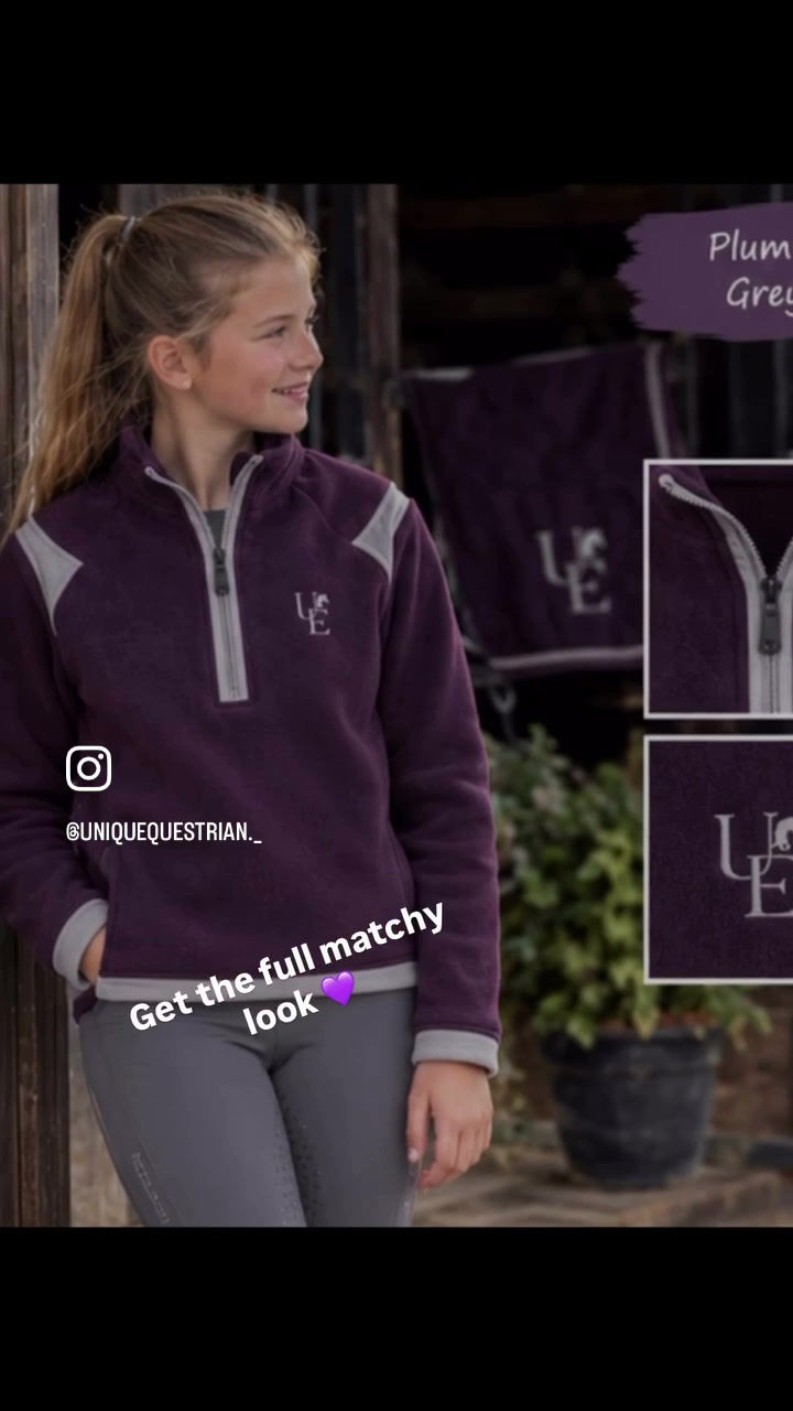 Thumbnail: AW26 Kids & Adults Plum & Amethyst Full Matchy Pony Saddle Pad Set