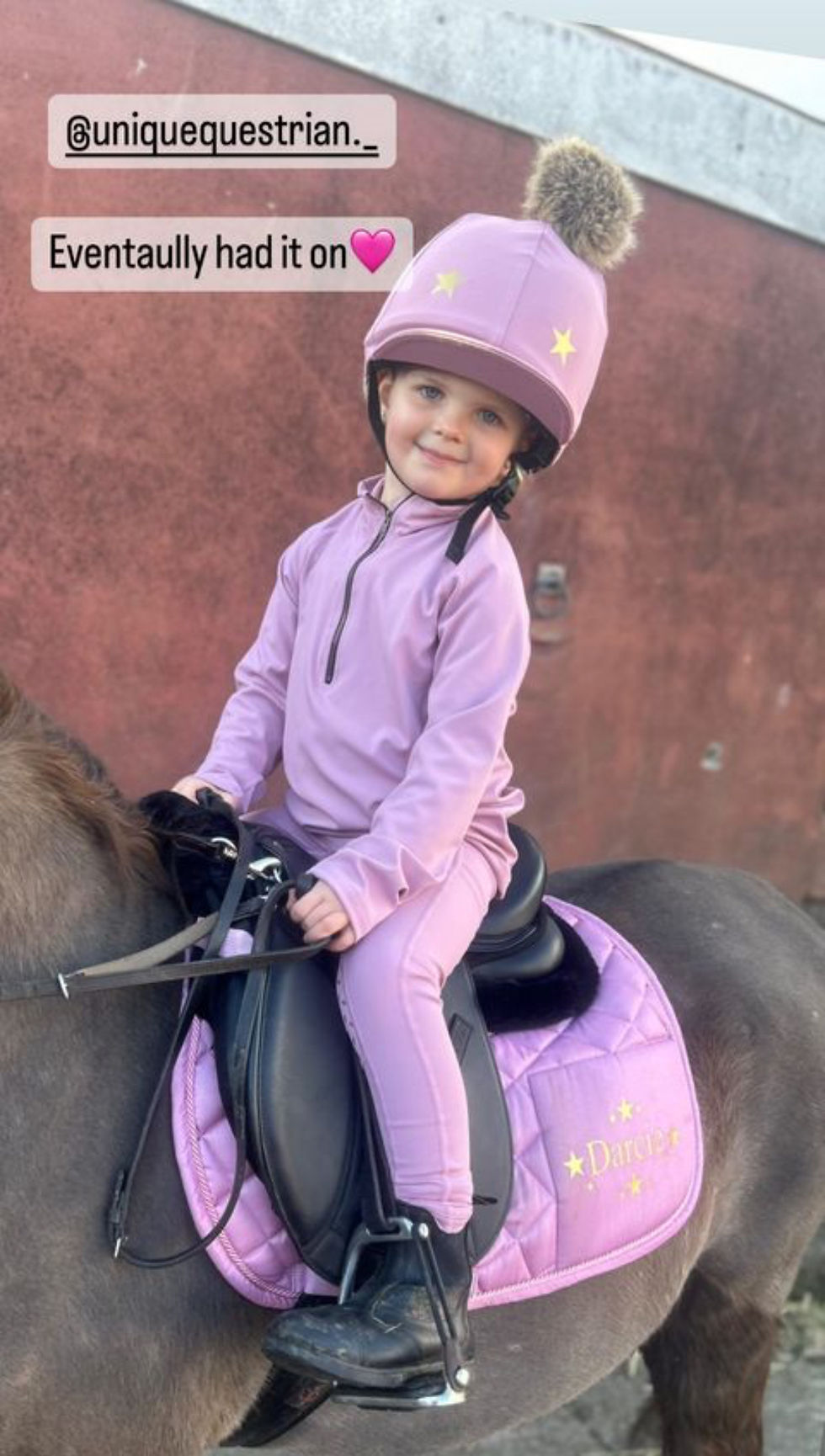 Thumbnail: Personalised Dusky Pink Saddle Pad Sets