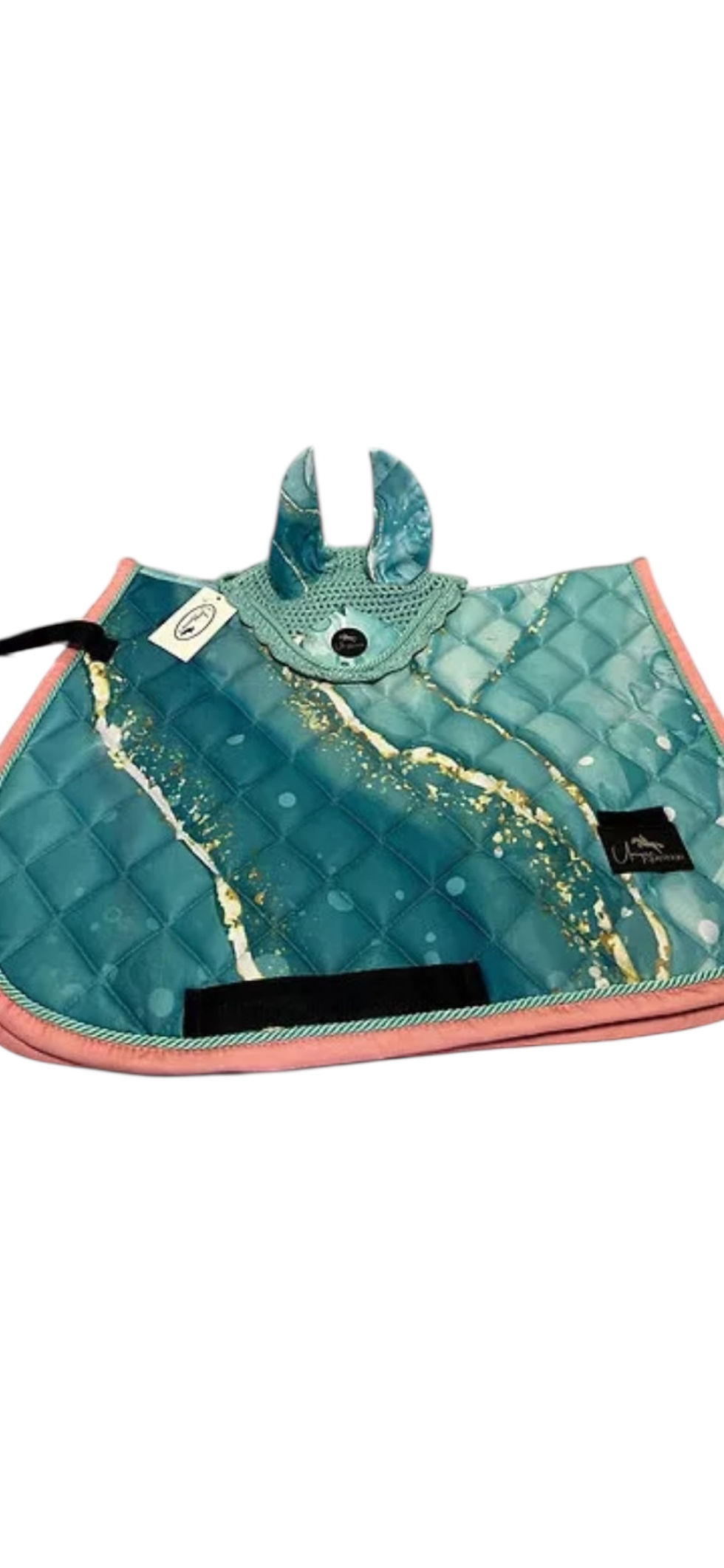 Thumbnail: Mint Marble Effect Saddle Pad Set 