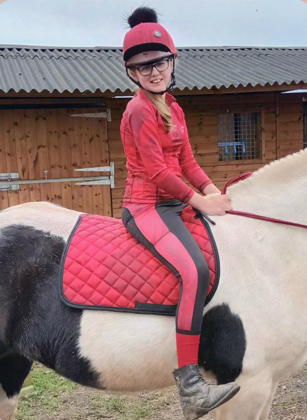 Thumbnail: Stunning Red Tie Die Riding Tights